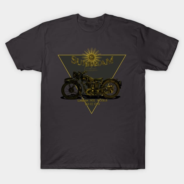 1935_Sunbeam_Model_8_350cc_OHV_Motorcycle_ T-Shirt by MotorManiac